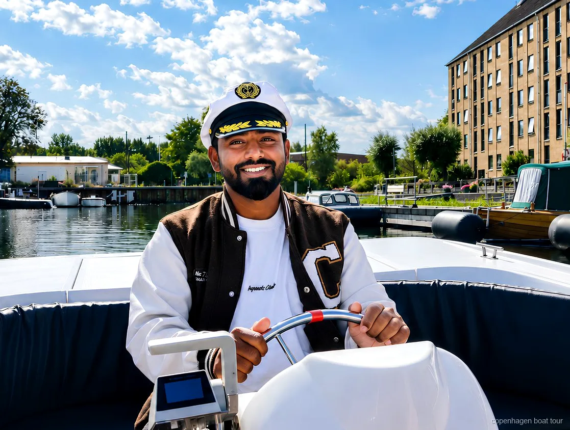 Croisière de luxe à Copenhague entrant dans les canaux calmes de Christianshavn