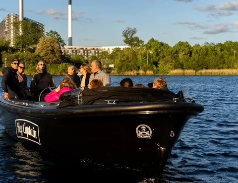 View of Copenhagen's old city canals from the hidden gems boat tour route