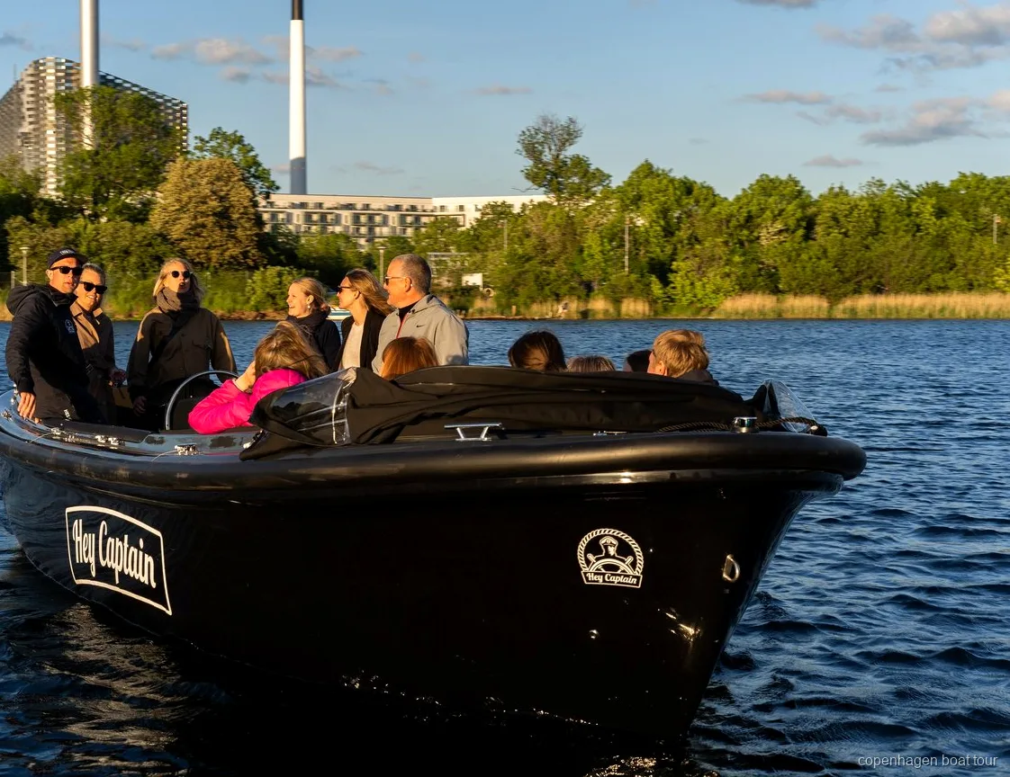 View of Copenhagen's old city canals from the hidden gems boat tour route