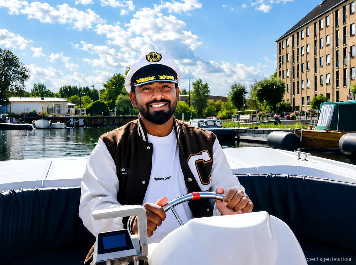 Copenhagen luxury boat cruise entering the quiet canals of Christianshavn