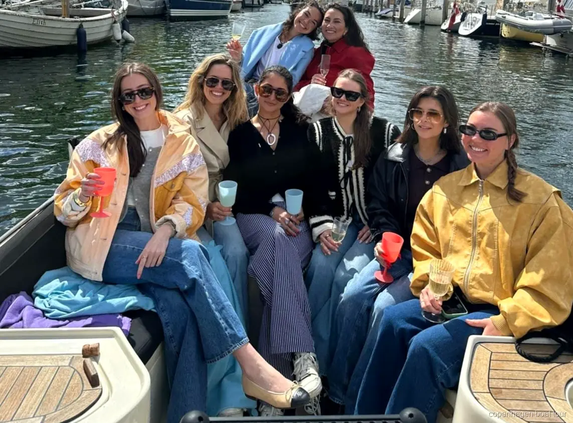View of Christianshavn's canals from the Copenhagen private guided boat charter