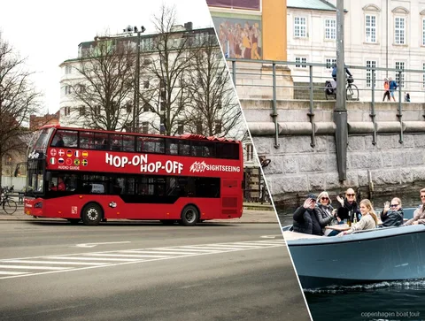 Kopenhagen Bus- und Bootstour Doppeldeckerbus nahe Tivoli Gardens