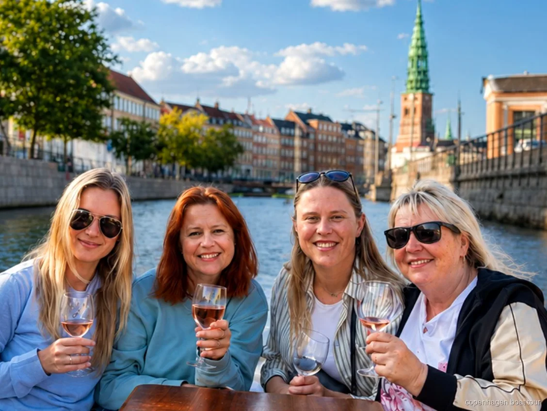 Convidats a bord del passeig en vaixell de luxe de Copenhaguen passant pel Palau de Christiansborg